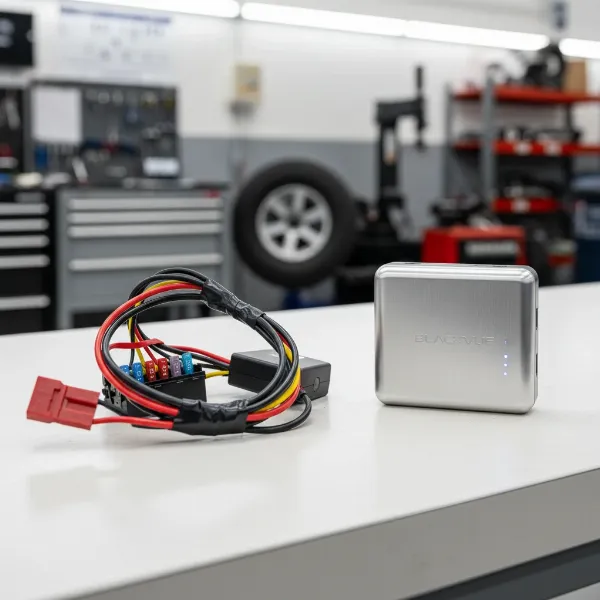Essential dash cam power solutions: a hardwire kit and a dedicated battery pack.